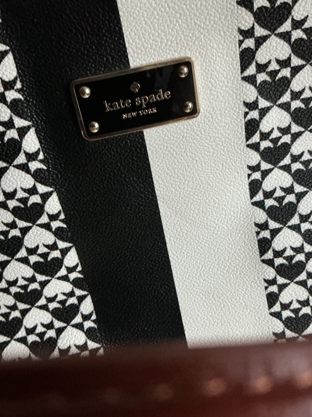 EUC Kate Spade black and white large tote - Picture 3 of 6